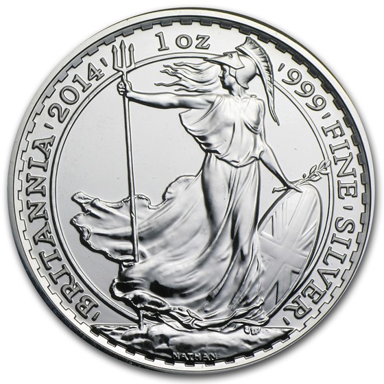 2014 Great Britain 1 oz Silver Britannia BU 2014 Great Britain 1 oz Silver Britannia BU
